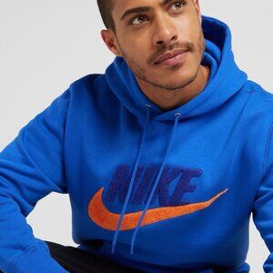 Men's Nike Club Basketball Hoodie Jacket Blue Sewn XXL $85